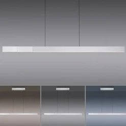 PURE LED hanglamp Moto-Rise, zilver, aluminium CCT