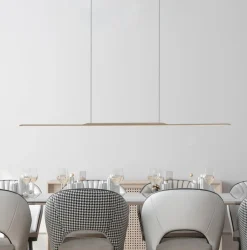 PURE LED hanglamp Oppervlakte, brons 125 cm aluminium 3.000 K