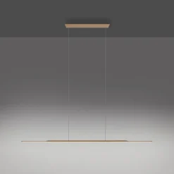 PURE LED hanglamp Oppervlakte, brons 125 cm aluminium 3.000 K