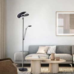 PURE Mutil LED vloerlamp, leeslamp, antraciet
