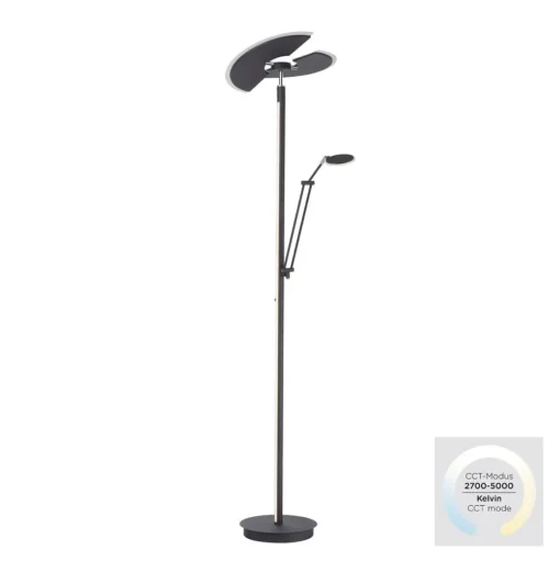 PURE Mutil LED vloerlamp, leeslamp, antraciet