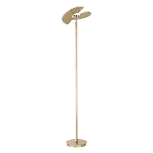 Pure Mutil LED vloerlamp, dimmer, CCT, messing