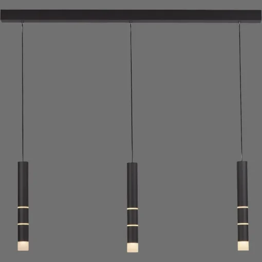 PURE Vega LED hanglamp, drie cilinders, zwart
