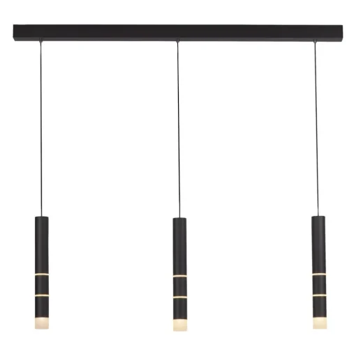 PURE Vega LED hanglamp, drie cilinders, zwart