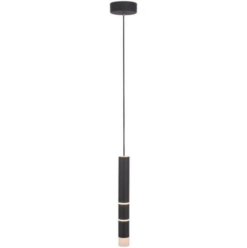 PURE Vega LED hanglamp, een cilinder, zwart