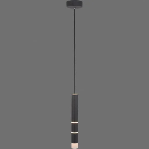 PURE Vega LED hanglamp, een cilinder, zwart