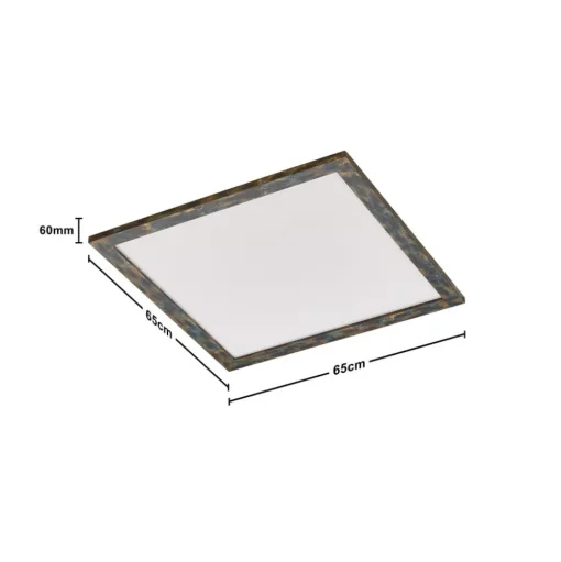 Quitani Aurinor LED paneel, goudkleurig gepatineerd, 68 cm