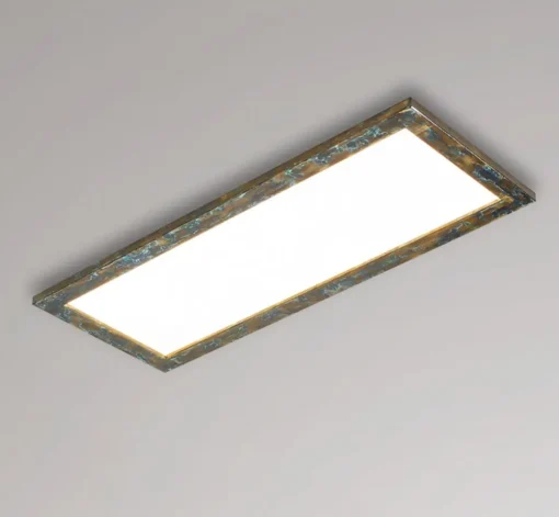 Quitani Aurinor LED paneel, goudkleurig gepatineerd, 86 cm