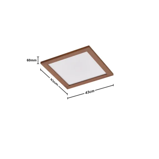 Quitani Aurinor LED paneel, walnoot, 45 cm