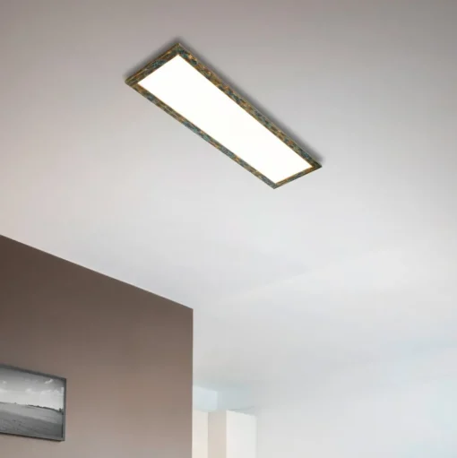 Quitani Aurinor LED paneel, goud gepatineerd, 125 cm