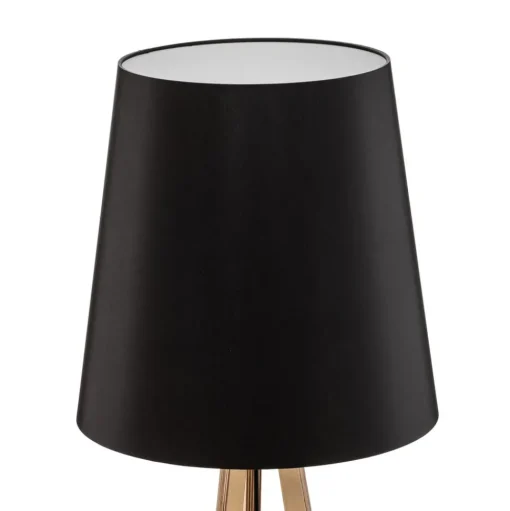 Quitani driepoot vloerlamp Jata, houtchintz, zwart