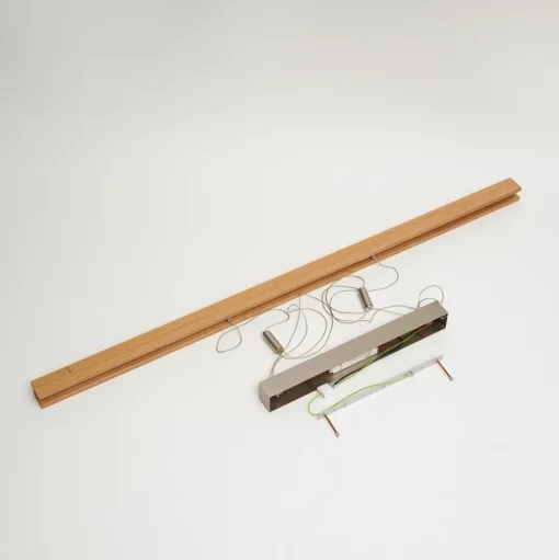 Quitani hanglamp Alin, lengte 138 cm, natuurlijk eiken