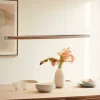 Quitani hanglamp Kiera, eiken/nikkel, 118 cm