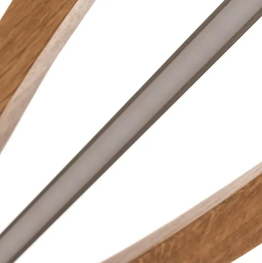 Quitani hanglamp Kiera, eiken/nikkel, 118 cm