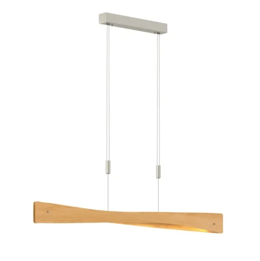 Quitani hanglamp Lian, eikenhout