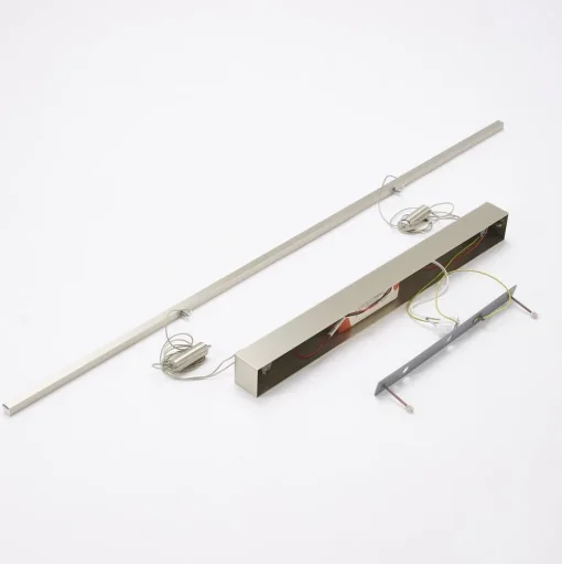 Quitani hanglamp Tolu, nikkel, lengte 120 cm