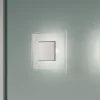 Quitani LED wandlamp Lole, glas, mat aluminium, 25 x 25 cm