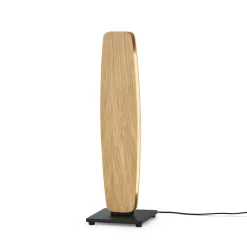Quitani Persida LED tafellamp, hoogte 50 cm, eiken, 2.700 K