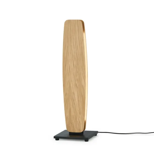 Quitani Persida LED tafellamp, hoogte 50 cm, eiken, 2.700 K