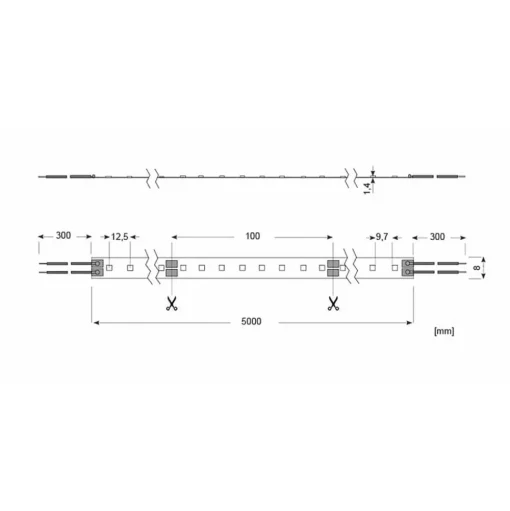Radium Essence 1000 LED strip, 5 m, 40W, 6.500K