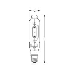 RADIUM Halogeen gasontladingslamp K12s 1950W HRI-TS D/S helder