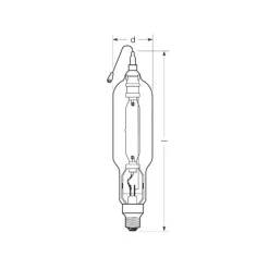 RADIUM Halogeen gasontladingslamp E40 2000W HRI-T NSC helder
