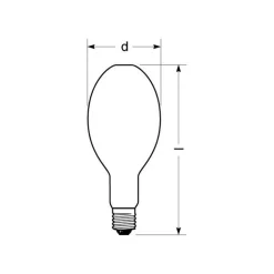 RADIUM Halogeen gasontladingslamp E40 444 W HRI-E NSC/S/F opaal