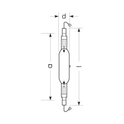 RADIUM Halogeen gasontladingslamp E40 2050W HRI-T D helder