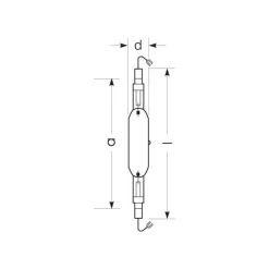 RADIUM Halogeen gasontladingslamp K12s 2150W HRI-TS N/L helder