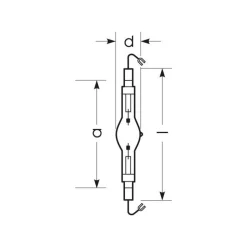 RADIUM Halogeen gasontladingslamp K12s 1000W HRI-TS NDL/S