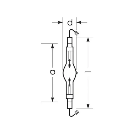 RADIUM Halogeen gasontladingslamp K12s 1000W HRI-TS NDL/S
