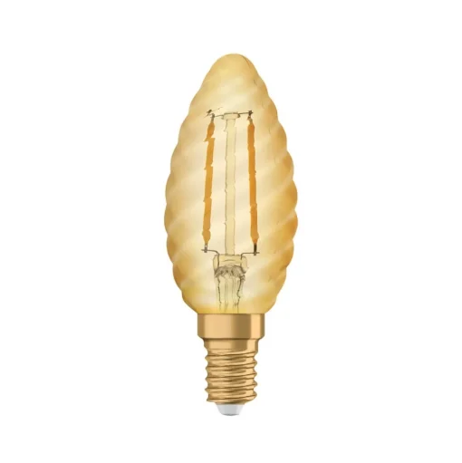 Radium LED Essence sfeer E14 2,5W geribbeld goud