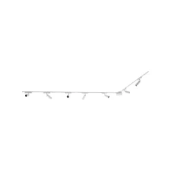 Railsystem 48 V Lumaro, spots, 7-lamps, wit, Ø4cm, dimbaar