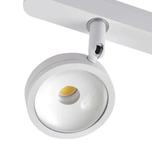 Railsystem 48 V Lumaro, spots, 5-lamps, wit, Ø7cm, dimbaar
