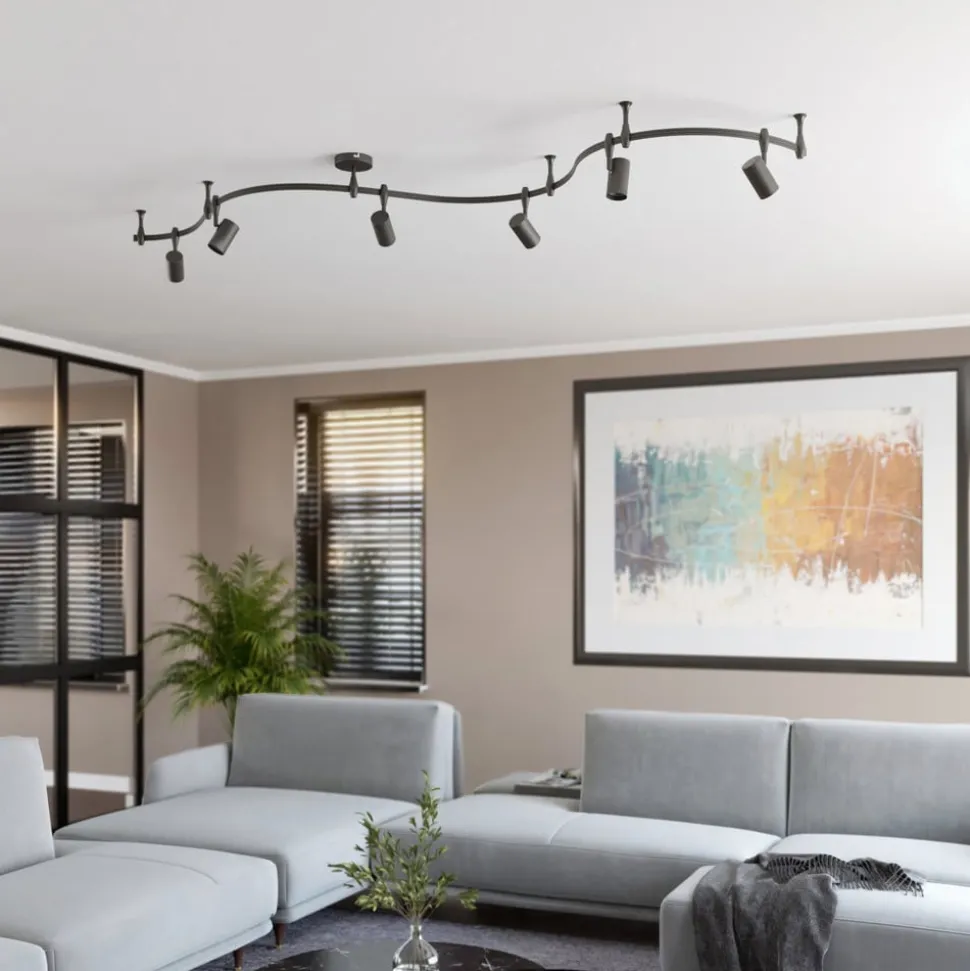 Railsystem Delila, zwart, flexibel gebruik