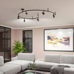 Railsystem Delila, zwart, flexibel gebruik