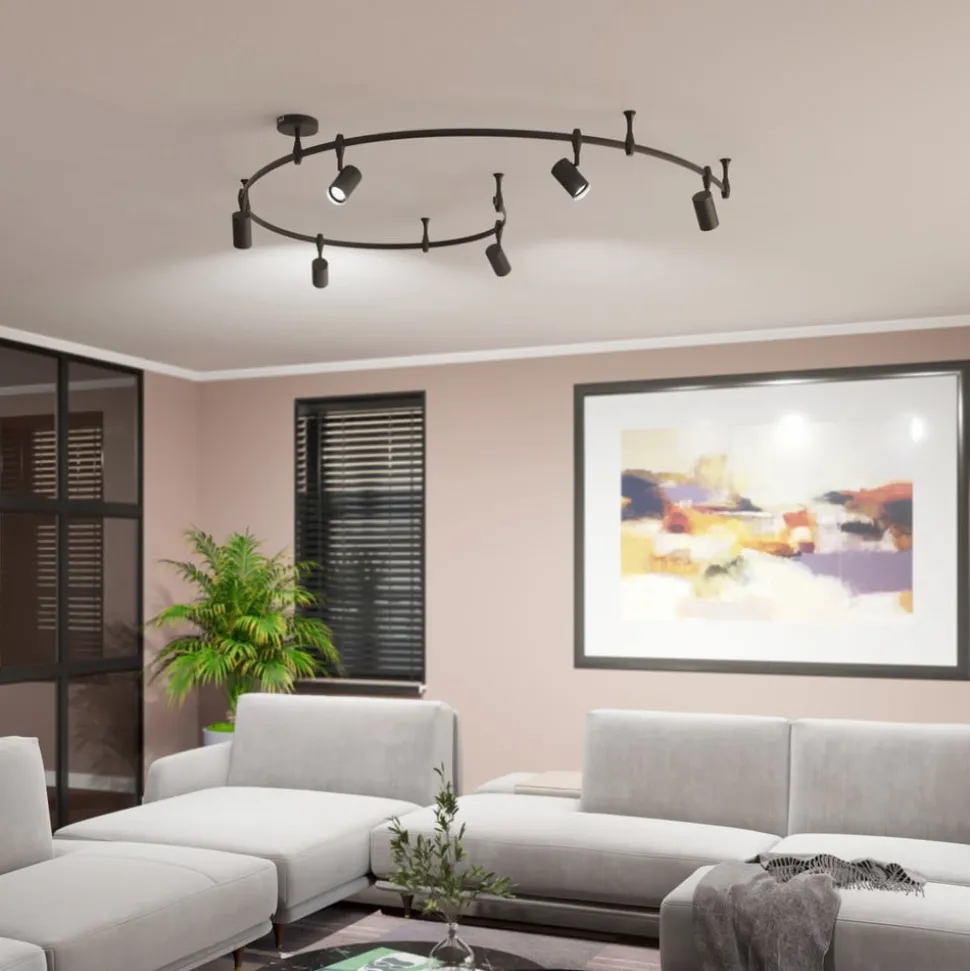 Railsystem Delila, zwart, flexibel gebruik