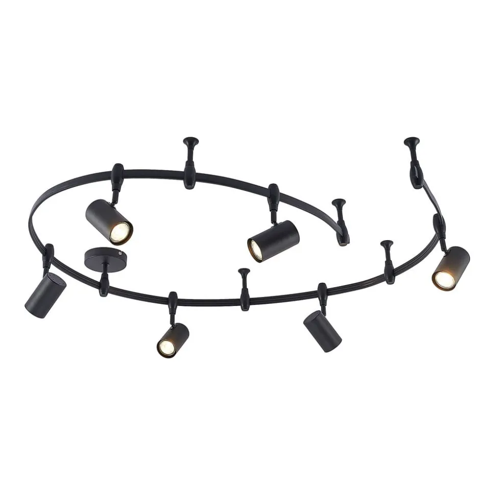 Railsystem Delila, zwart, flexibel gebruik