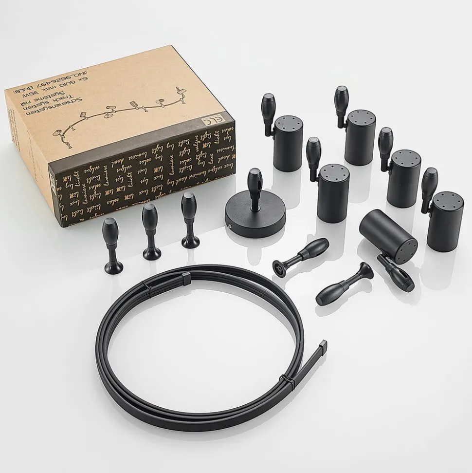 Railsystem Delila, zwart, flexibel gebruik