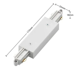 Railsystem Linaro, GU10, 4-lamps, wit, Ø 9 cm