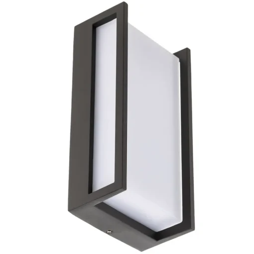 Rechte LED buitenwandlamp Qubo