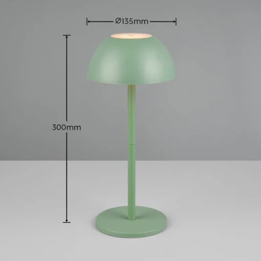 Ricardo LED tafellamp, groen, hoogte 30 cm, kunststof