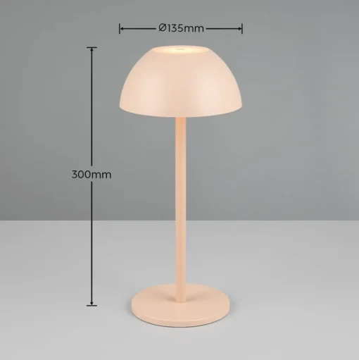 Ricardo LED tafellamp, zand, hoogte 30 cm, kunststof