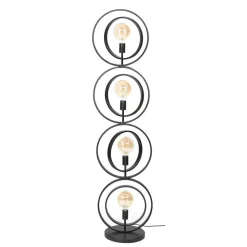 Ringelbach vloerlamp, 4-lamps, antraciet, metaal, E27