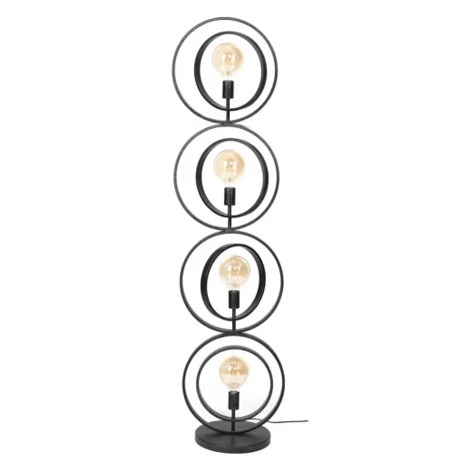 Ringelbach vloerlamp, 4-lamps, antraciet, metaal, E27