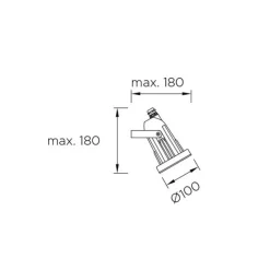 Robuuste, draaibare buitenspot Helio grijs