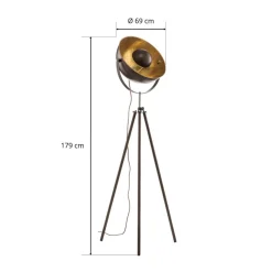 Roestkleurige driebenige vloerlamp Xirena I