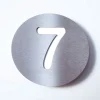 Roestvast stalen huisnummer Rond - 7