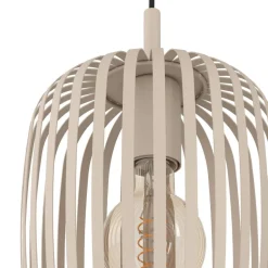 Romazzina hanglamp, Ø 46 cm, zandkleurig, 3-lamps, staal