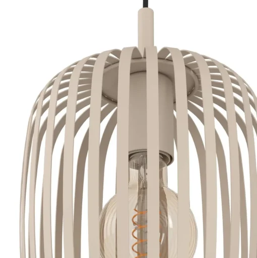 Romazzina hanglamp, Ø 46 cm, zandkleurig, 3-lamps, staal